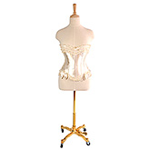 Mannequin hveps talje gylden fod
