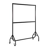 Tøjstativ dobbelt ekstra stærk sort 150 cm bxhxd 150x180x54 cm
