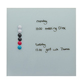 Magnetisk glasplade Hvid, 35x35 cm
