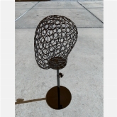 Mannequin hoved metal ringe sort coated