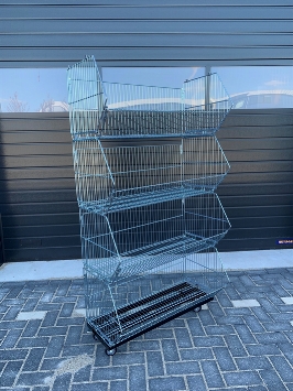 Trådkurve sæt af 4 zink med stel ekstra stærk 900 mm