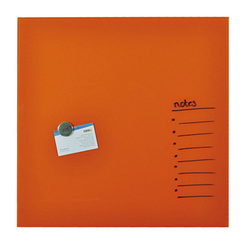 Magnetisk glastavle orange 45x45 cm