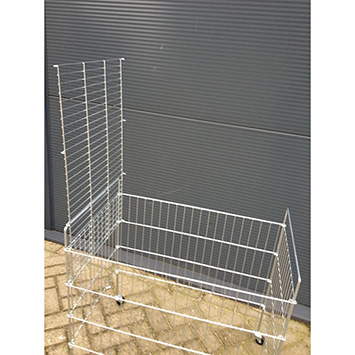 Sæt med 4 dumpekurve zink på hjul 50x80x80,5 cm